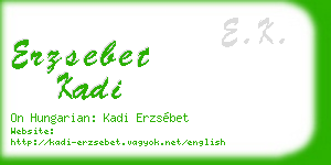 erzsebet kadi business card